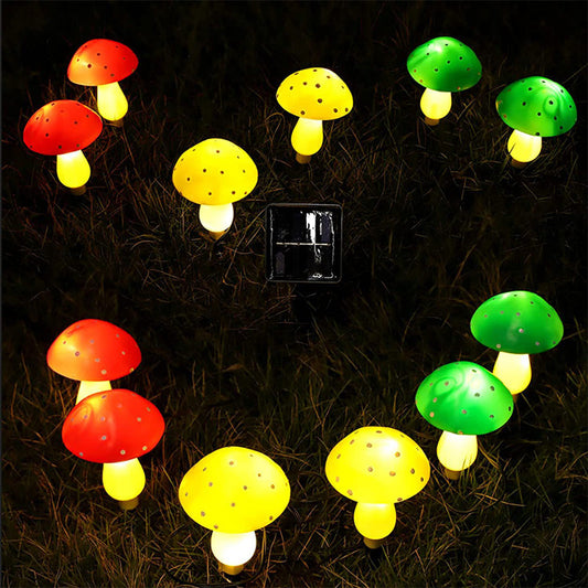 Luces Solares de Hongo Impermeables