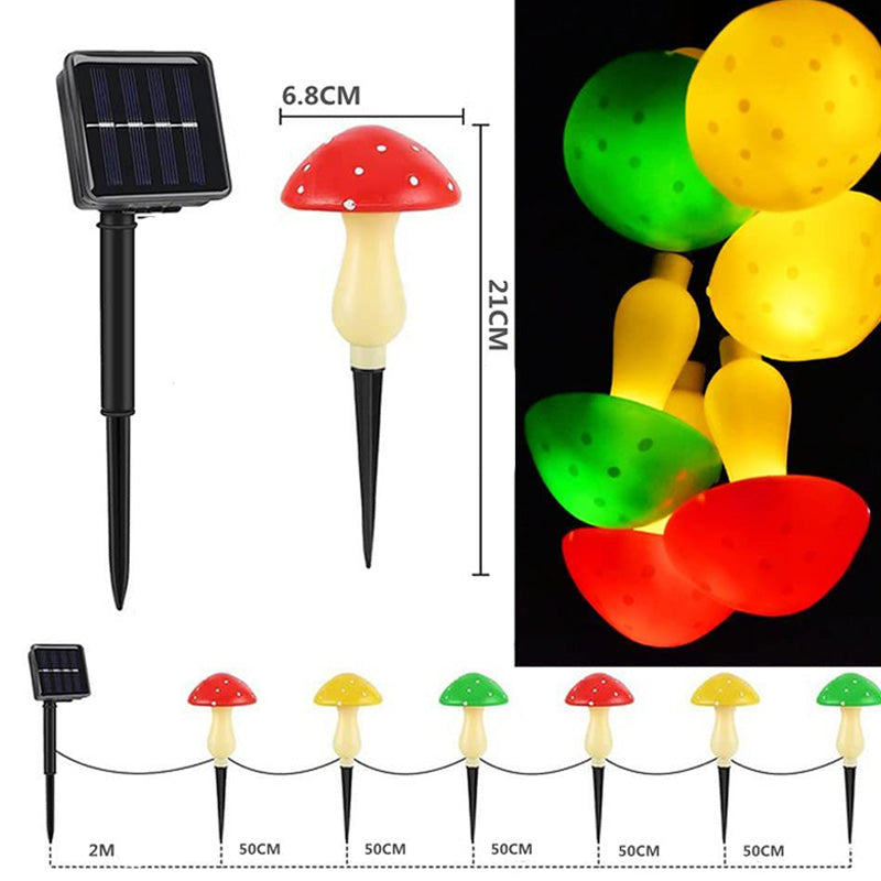 Luces Solares de Hongo Impermeables