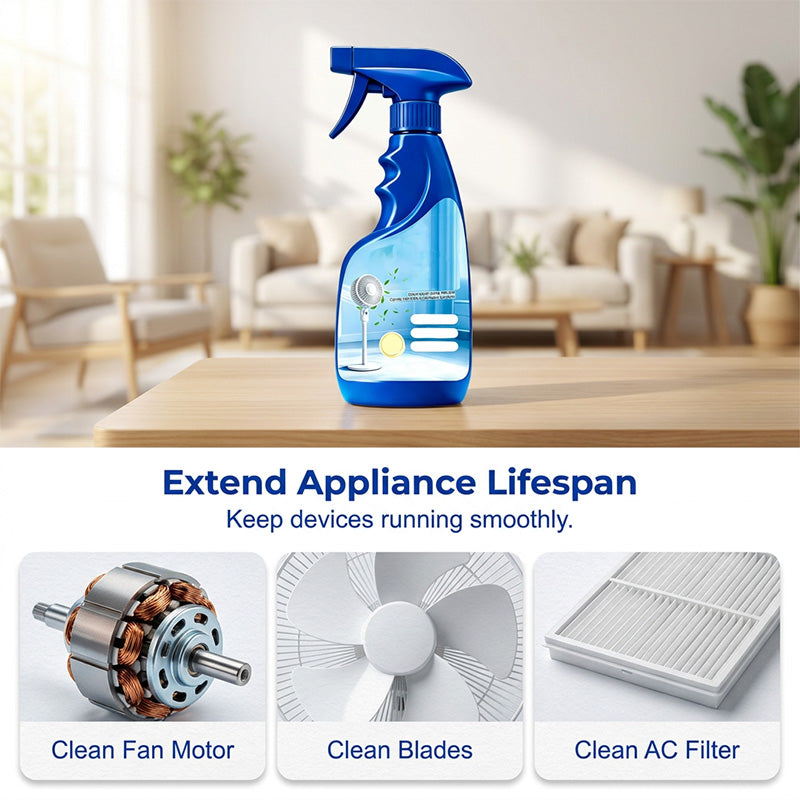 Spray limpiador para ventiladores y aire acondicionado sin aclarado