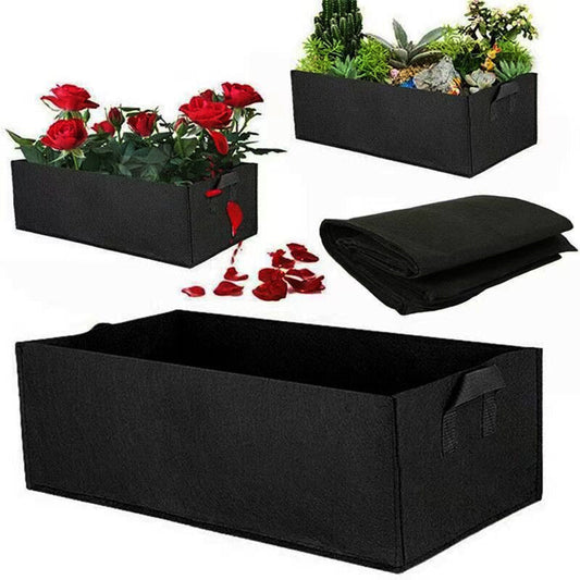 Cama de cultivo elevada de tela con separadores