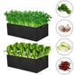 Cama de cultivo elevada de tela con separadores