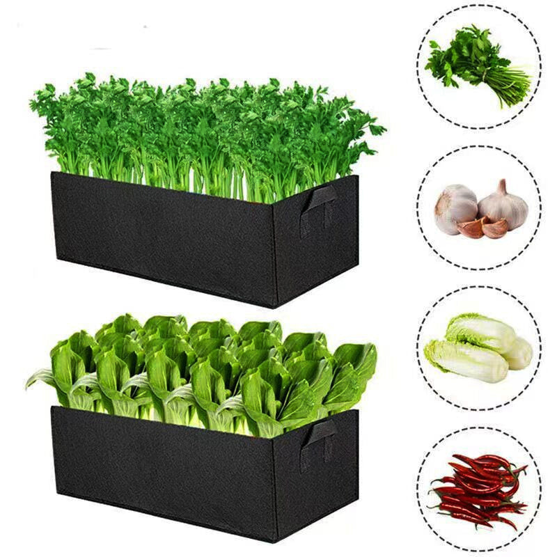 Cama de cultivo elevada de tela con separadores