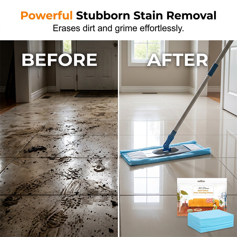 🥳2026 HOT SALE🥳💞50K+ SOLD!🧽30-Pieces Multi-Effect Floor Cleaning Sheets