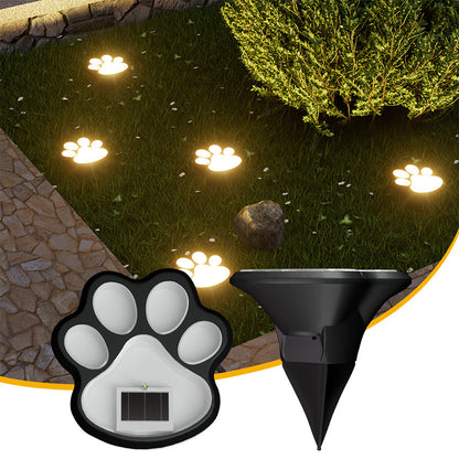 Luces Solares para Jardín en Forma de Huella de Pata