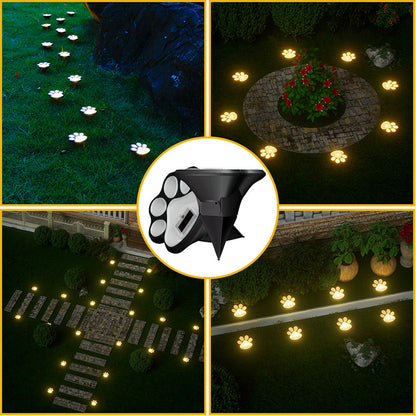 Luces Solares para Jardín en Forma de Huella de Pata