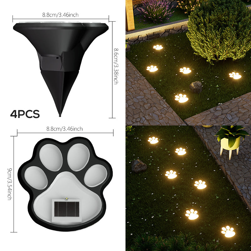 Luces Solares para Jardín en Forma de Huella de Pata