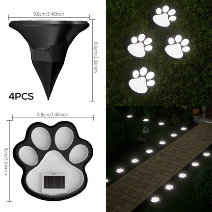 Luces Solares para Jardín en Forma de Huella de Pata