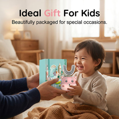 Cepillo de dientes eléctrico automático para niños con forma de U