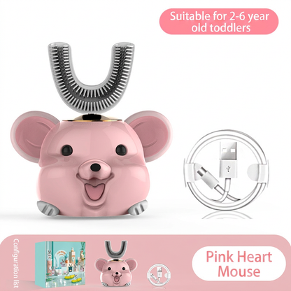 Cepillo de dientes eléctrico automático para niños con forma de U