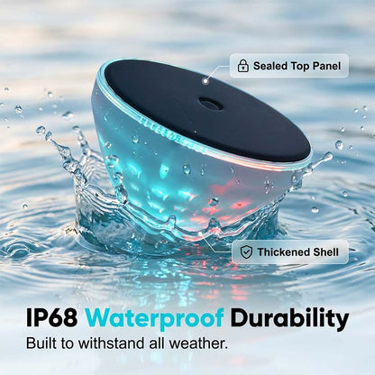 Luz solar flotante para piscina con proyección de peces