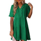 Vestido en Capas para Dama con Olanes y Cuello V