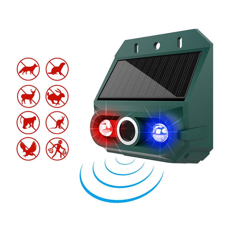 🥳¡OFERTA ESPECIAL 2026!🥳💞¡Más de 50.000 unidades vendidas!🌳🔊 ¡50% de descuento! Repelente de animales con energía solar: ultrasónico + luz intermitente. Resistente a la intemperie, protección 24/7. Mantén las plagas alejadas de forma natural. 🏡💚