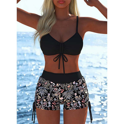 ⏰🔥 ¡50% DE DESCUENTO POR TIEMPO LIMITADO! 👙 Conjunto Bikini con Shorts – Ajuste Cómodo y Estilo Perfecto para el Verano ✨🌊