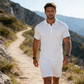 Conjunto de dos piezas para hombre: camisa y pantalón corto, ideal para el verano