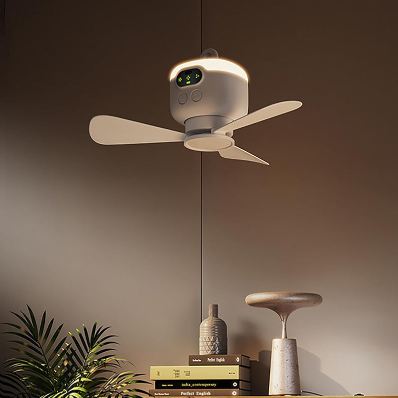 Ventilador de techo recargable con luz LED