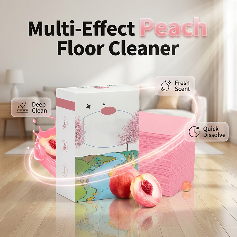 🧹 ¡TIEMPO LIMITADO 50% DE DESCUENTO! ✨ Bandejas para limpiar suelos de melocotón – 60 rodajas, de disolución rápida, sin 🍑 manchas