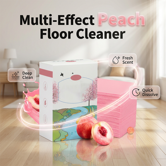🧹 ¡TIEMPO LIMITADO 50% DE DESCUENTO! ✨ Bandejas para limpiar suelos de melocotón – 60 rodajas, de disolución rápida, sin 🍑 manchas