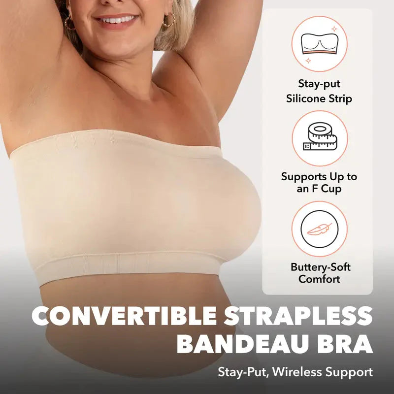 Brasier Strapless Convertible Tipo Bandeau para Mujer