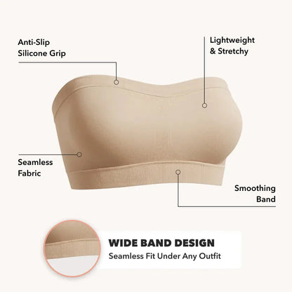 Brasier Strapless Convertible Tipo Bandeau para Mujer