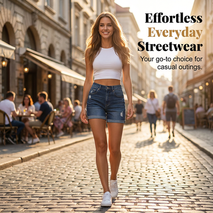 Shorts de Mezclilla para Mujer con Valenciana de Moda