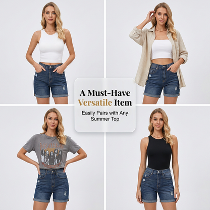Shorts de Mezclilla para Mujer con Valenciana de Moda
