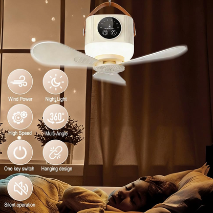 Ventilador de Techo Portátil con Control Remoto | Silencioso y Potente
