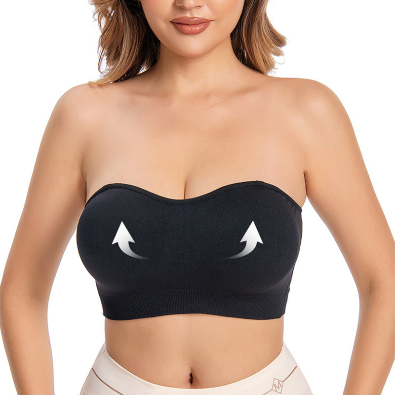 Brasier Bandeau para Mujer Sin Varillas con Tirantes Removibles