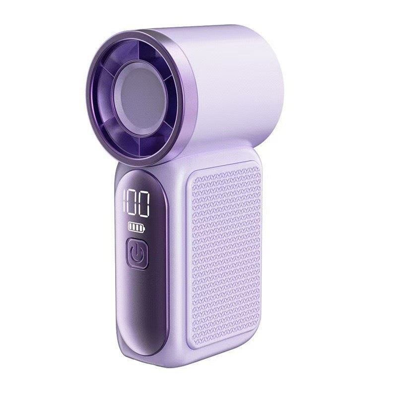 Mini ventilador de mano con pantalla LED – 👍 Ventilador de bolsillo con 5 velocidades turbo. ✨ Recargable por USB, refrigeración de alta velocidad para viajes y maquillaje. Regalo perfecto. Refrigeración portátil.