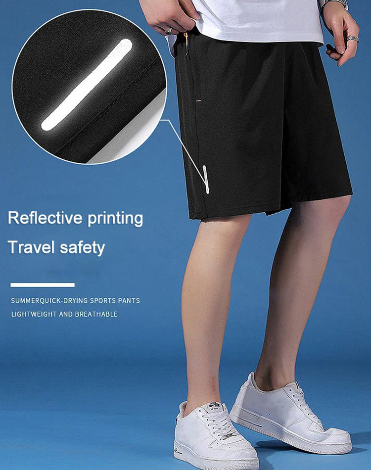 Venta caliente🔥Pantalones cortos elásticos de secado rápido de seda de hielo unisex