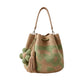 Bolsa Bucket Tejida a Crochet para Dama, Estilo Bohemio