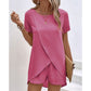Conjunto de 2 Piezas para Dama con Top Asimétrico y Shorts