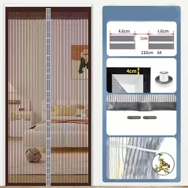 Cortina Mosquitera Magnética de Uso Rudo para Puerta