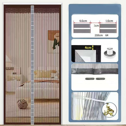 Cortina Mosquitera Magnética de Uso Rudo para Puerta