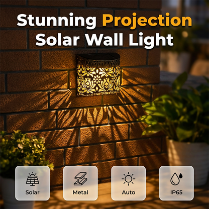 Aplique de pared con hueco alimentado por energía solar