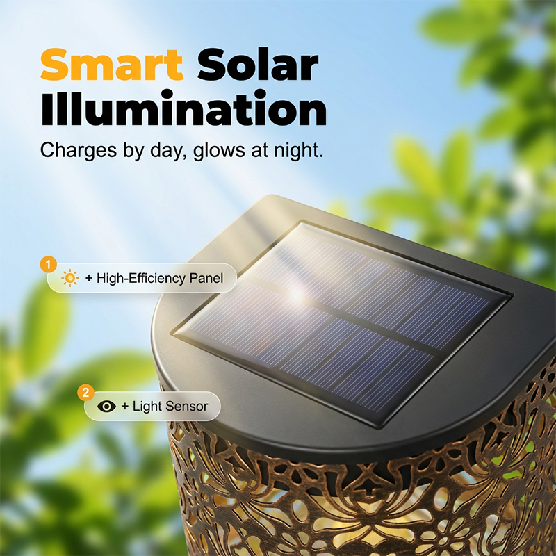 Aplique de pared con hueco alimentado por energía solar