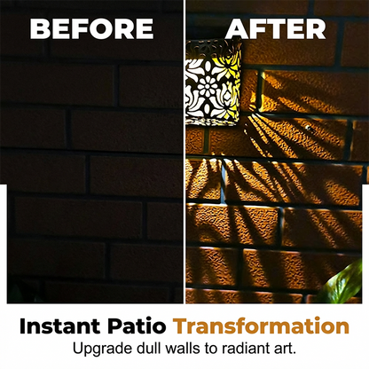 Aplique de pared con hueco alimentado por energía solar