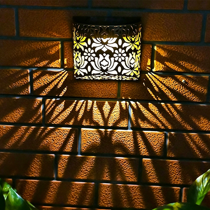 Aplique de pared con hueco alimentado por energía solar