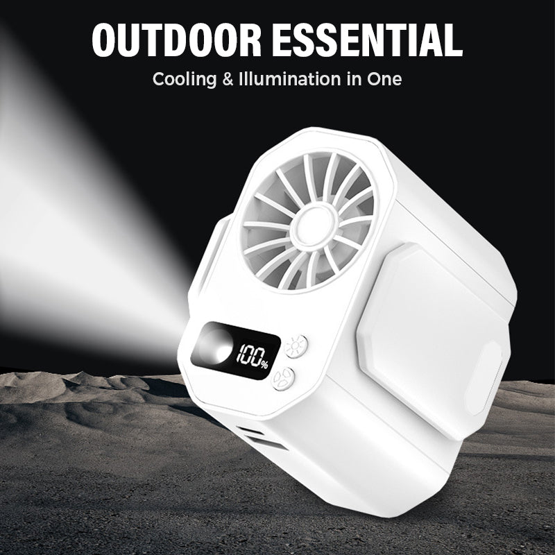 Mini Ventilador Portátil Recargable para Cintura y Mano, Potente Flujo de Aire