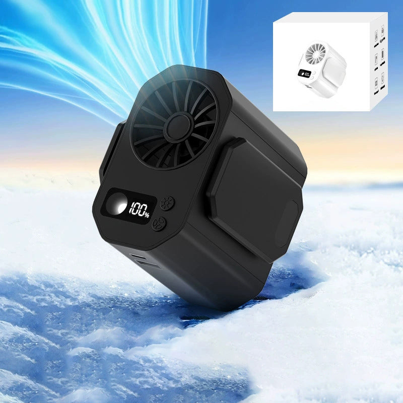 Mini Ventilador Portátil Recargable para Cintura y Mano, Potente Flujo de Aire