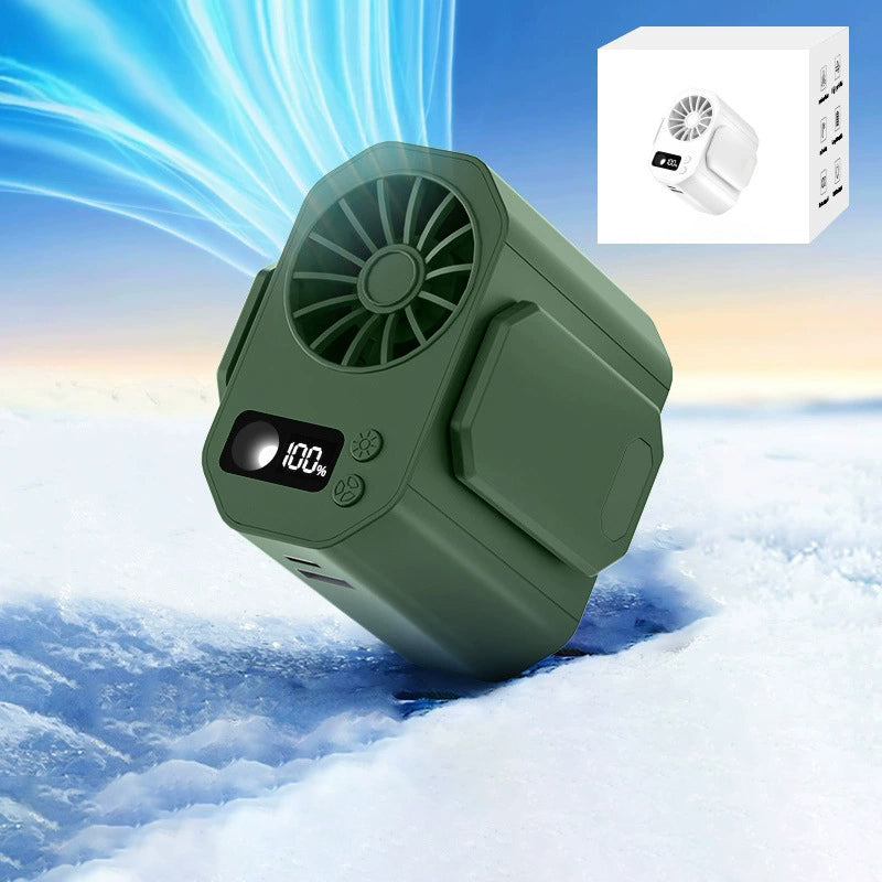 Mini Ventilador Portátil Recargable para Cintura y Mano, Potente Flujo de Aire