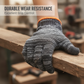 Guantes de trabajo protectores y resistentes, de punto, de calibre 10