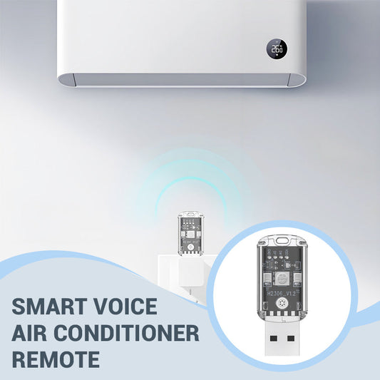 Control Remoto Inteligente por Voz USB para Aire Acondicionado con Luz Nocturna de 7 Colores