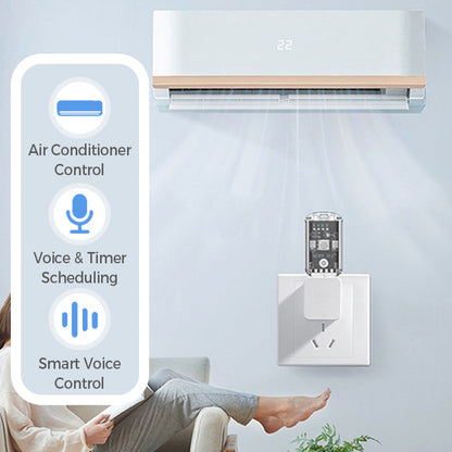 Control Remoto Inteligente por Voz USB para Aire Acondicionado con Luz Nocturna de 7 Colores