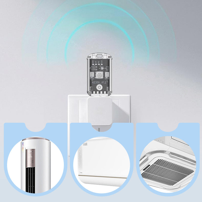 Control Remoto Inteligente por Voz USB para Aire Acondicionado con Luz Nocturna de 7 Colores