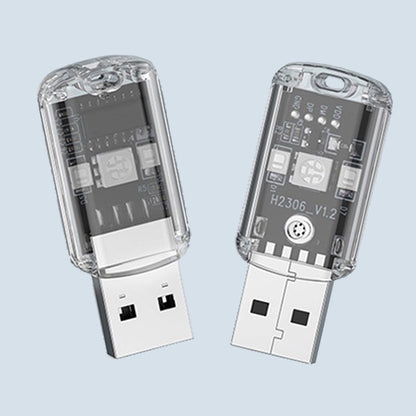 Control Remoto Inteligente por Voz USB para Aire Acondicionado con Luz Nocturna de 7 Colores