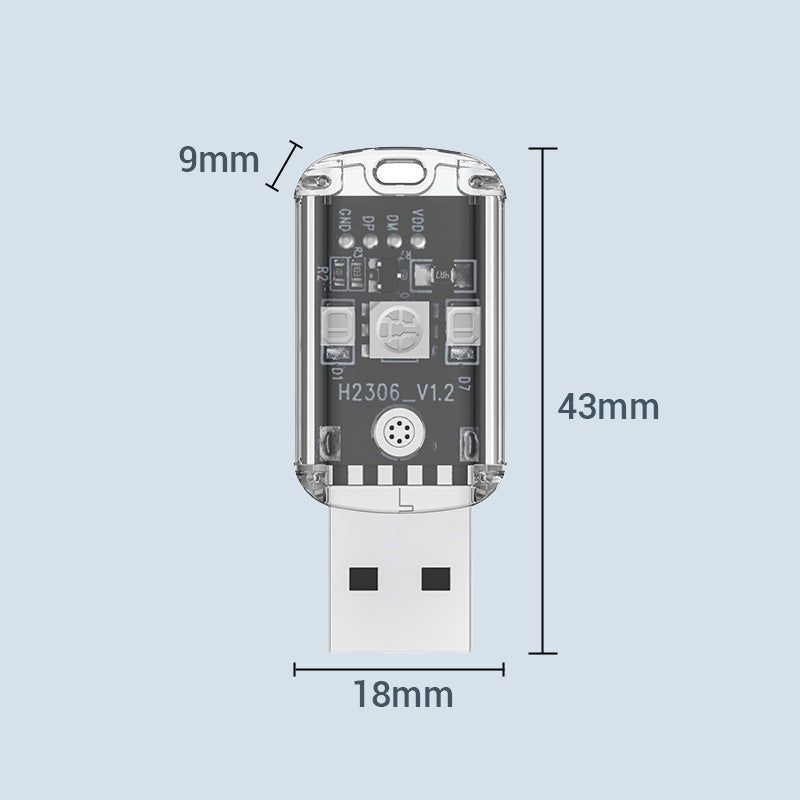 Control Remoto Inteligente por Voz USB para Aire Acondicionado con Luz Nocturna de 7 Colores