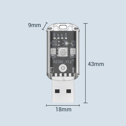 Control Remoto Inteligente por Voz USB para Aire Acondicionado con Luz Nocturna de 7 Colores