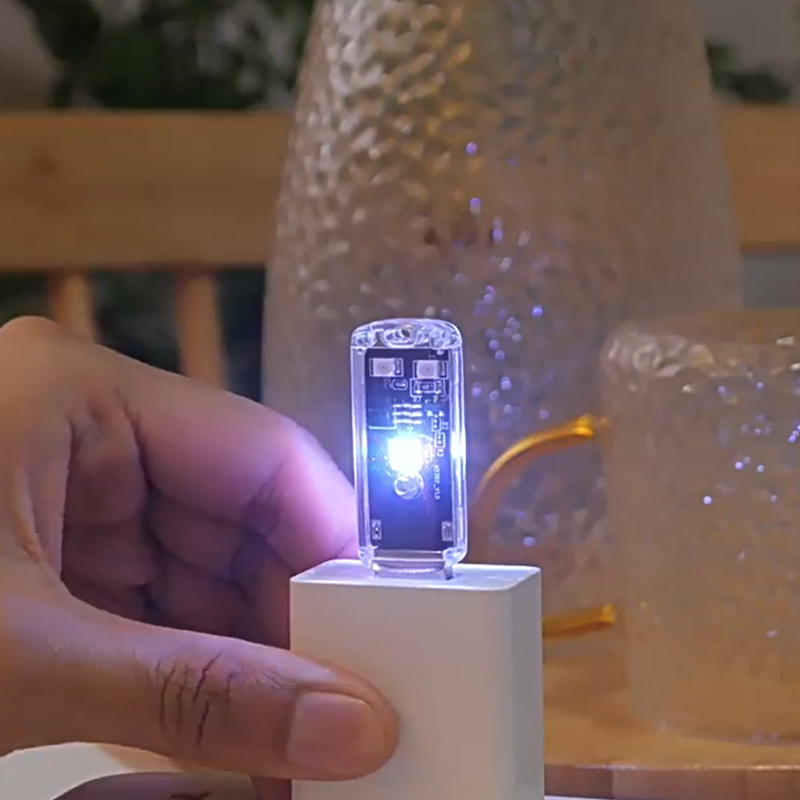 Control Remoto Inteligente por Voz USB para Aire Acondicionado con Luz Nocturna de 7 Colores