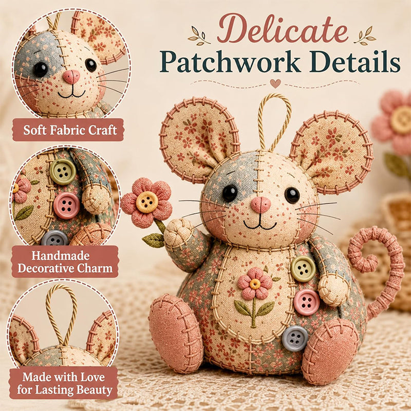⏳OFERTA POR TIEMPO LIMITADO 50% DE DESCUENTO🐭🧵 Kit para hacer un ratón patchwork