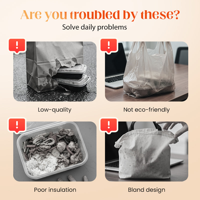 Portable Insulated Lunch Bag with Crossbody Strap